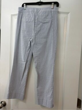 Women’s Blue and White Pinstripe Work Pants